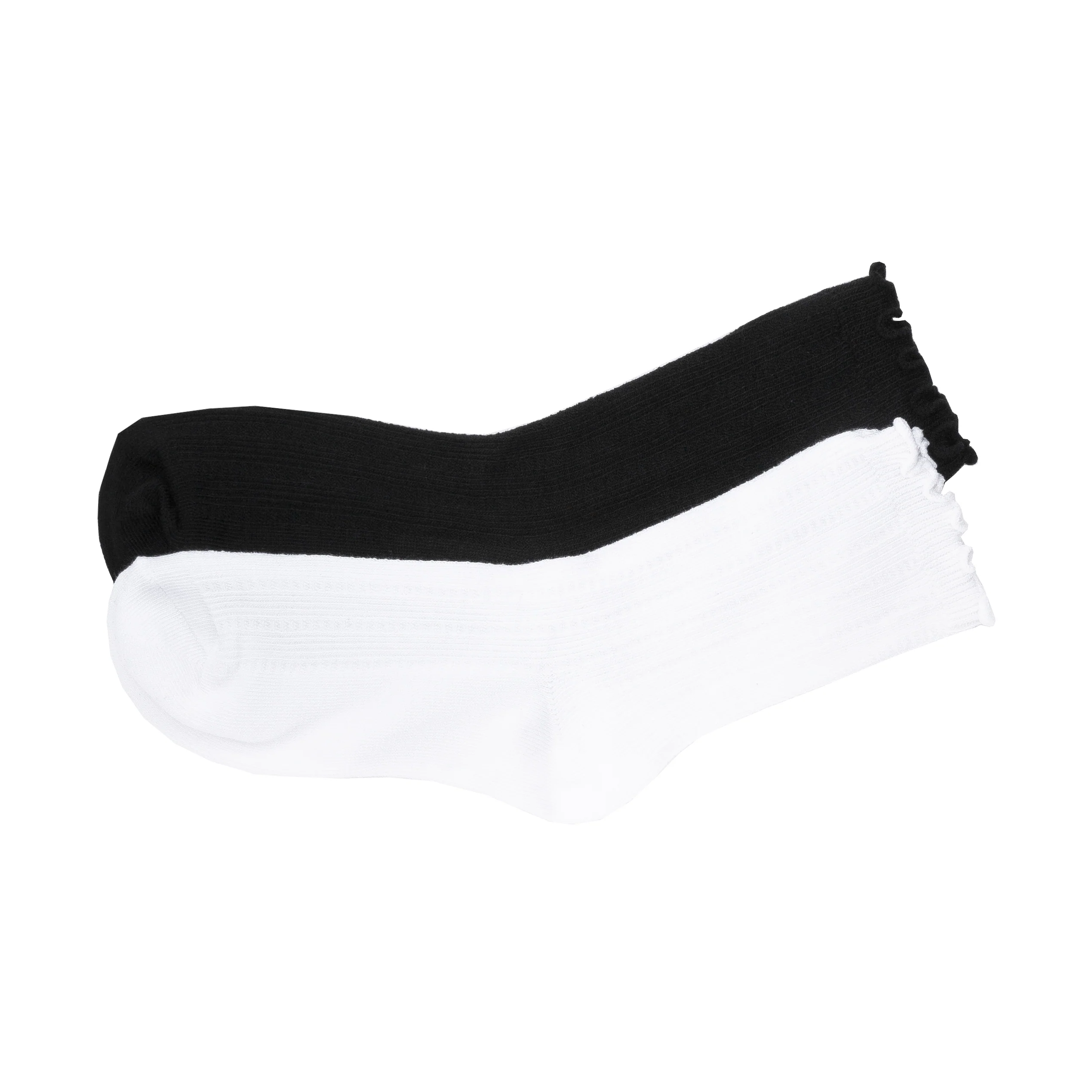 2 Pack Ruffle Ribbed Dress Sock