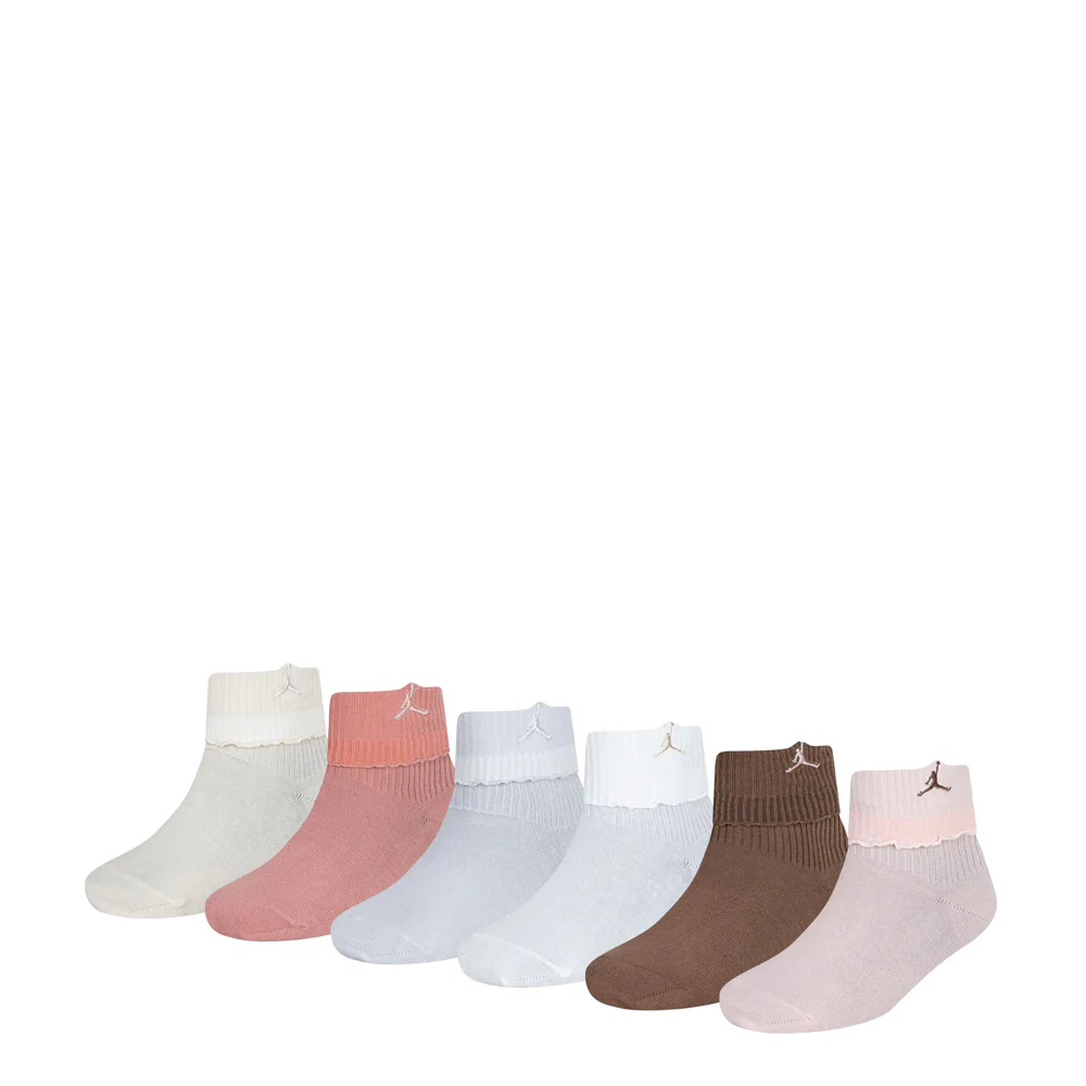 6 Pack Small Fold Over Ankle Sock